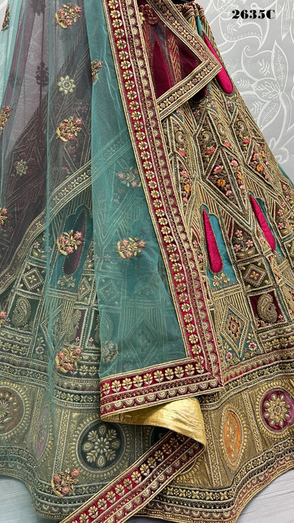 2635 Anjani Art Heavy Net Bridal Lehenga Choli