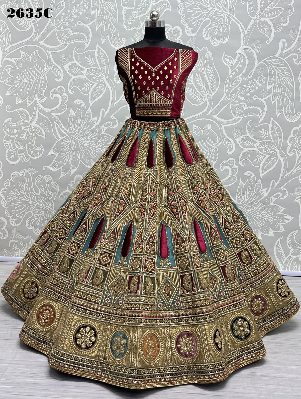 2635 Anjani Art Heavy Net Bridal Lehenga Choli