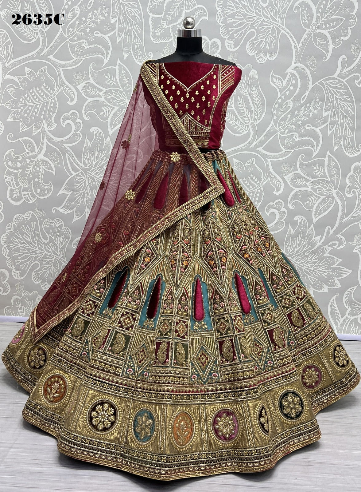 2635 Anjani Art Heavy Net Bridal Lehenga Choli