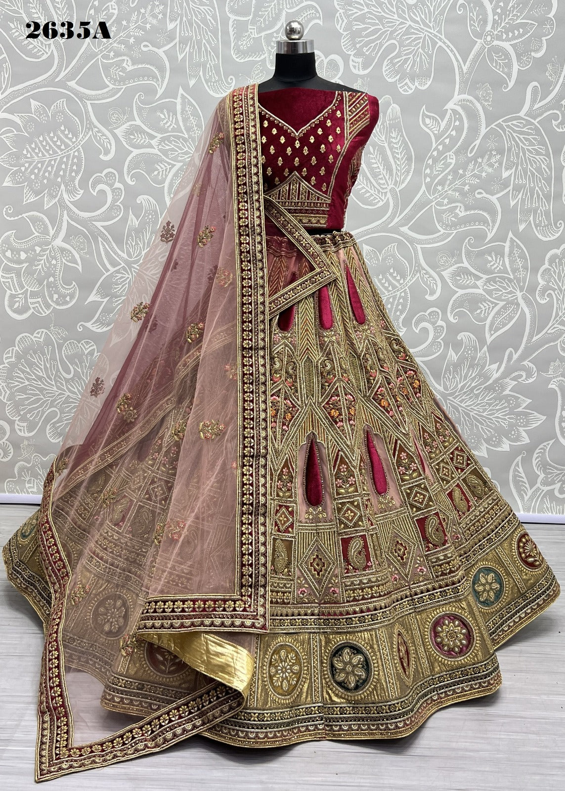 2635 Anjani Art Heavy Net Bridal Lehenga Choli