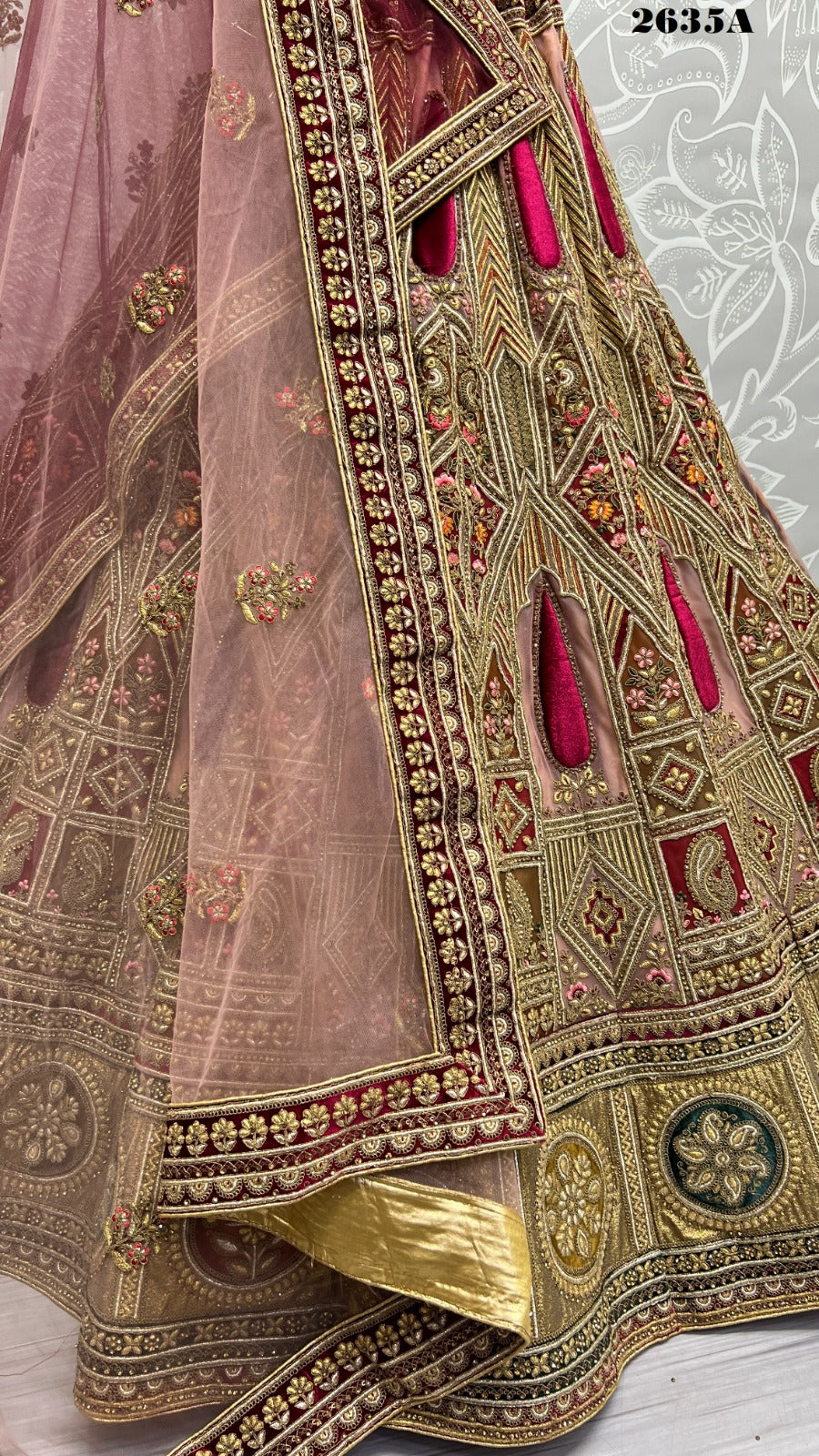 2635 Anjani Art Heavy Net Bridal Lehenga Choli