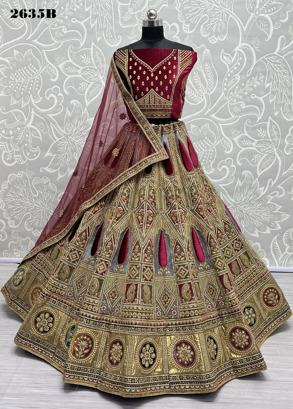 2635 Anjani Art Heavy Net Bridal Lehenga Choli