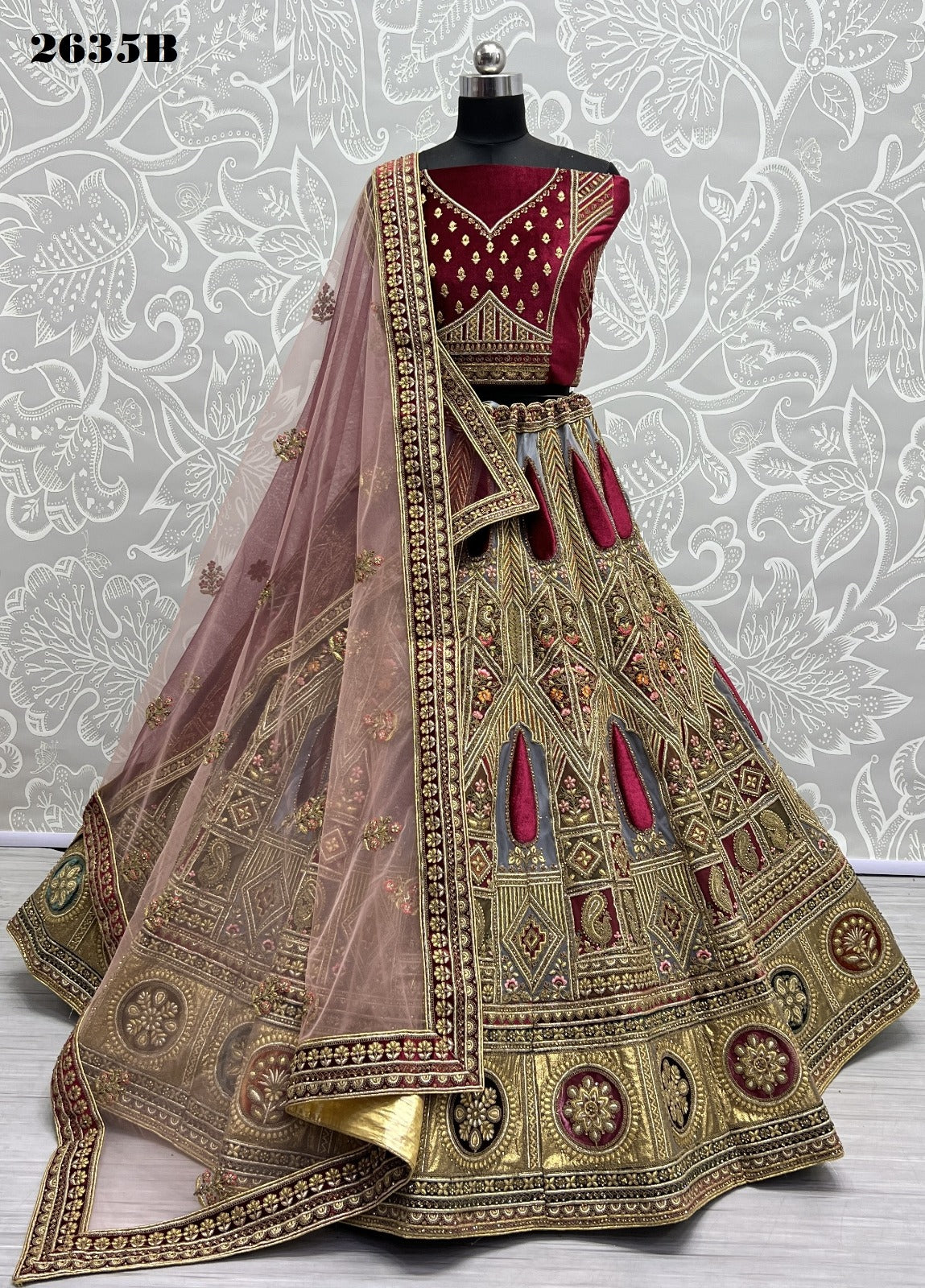2635 Anjani Art Heavy Net Bridal Lehenga Choli