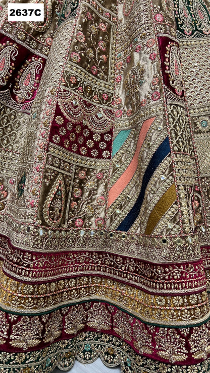 2637 Anjani Art Velvet Bridal Lehenga Choli