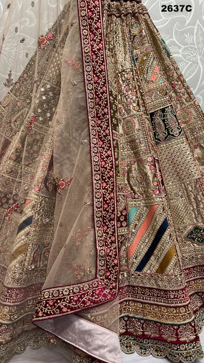 2637 Anjani Art Velvet Bridal Lehenga Choli