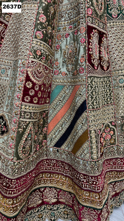 2637 Anjani Art Velvet Bridal Lehenga Choli