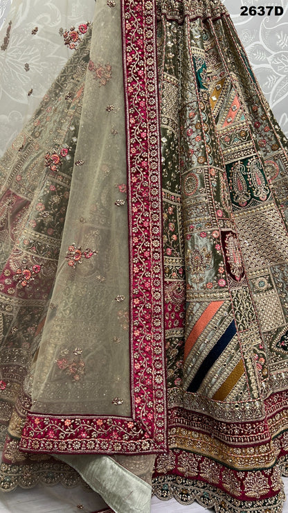 2637 Anjani Art Velvet Bridal Lehenga Choli