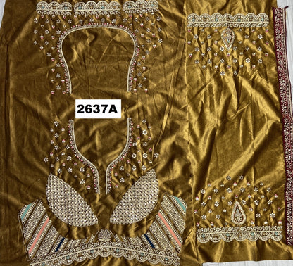 2637 Anjani Art Velvet Bridal Lehenga Choli