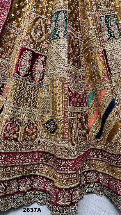 2637 Anjani Art Velvet Bridal Lehenga Choli