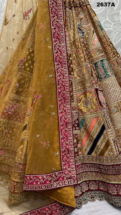 2637 Anjani Art Velvet Bridal Lehenga Choli