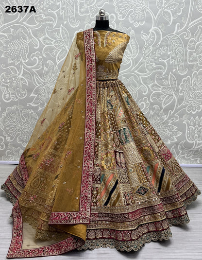 2637 Anjani Art Velvet Bridal Lehenga Choli