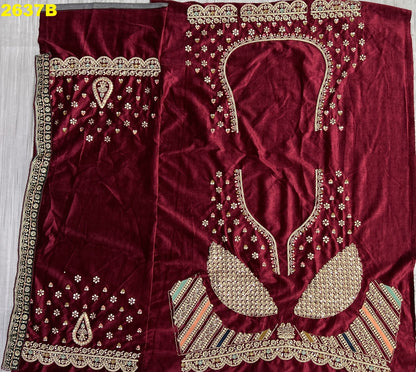 2637 Anjani Art Velvet Bridal Lehenga Choli