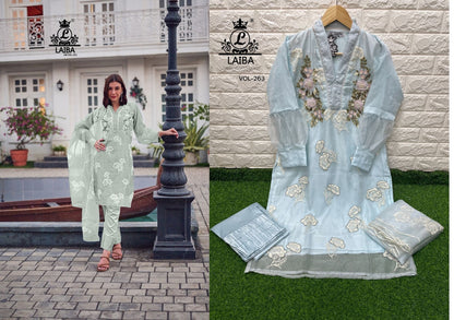 263 Laiba Organza Pakistani Readymade Suits