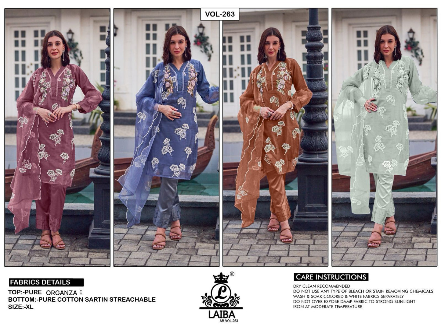 263 Laiba Organza Pakistani Readymade Suits