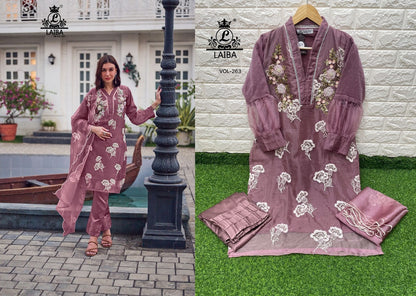 263 Laiba Organza Pakistani Readymade Suits