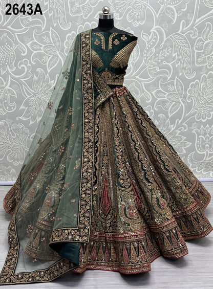 2643 Anjani Art Velvet Bridal Lehenga Choli