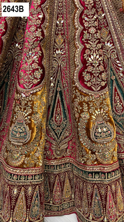 2643 Anjani Art Velvet Bridal Lehenga Choli