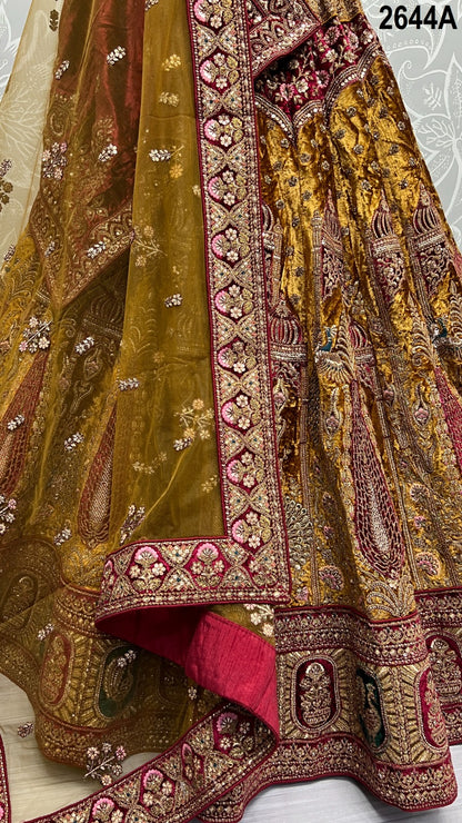 2644 Anjani Art Velvet Bridal Lehenga Choli