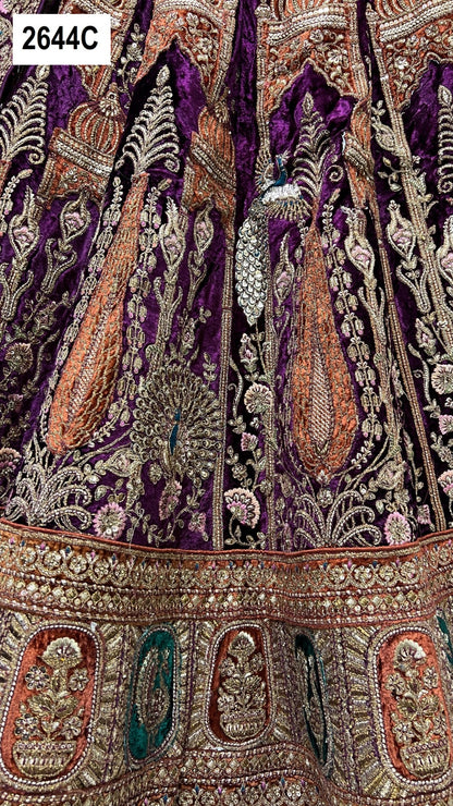 2644 Anjani Art Velvet Bridal Lehenga Choli
