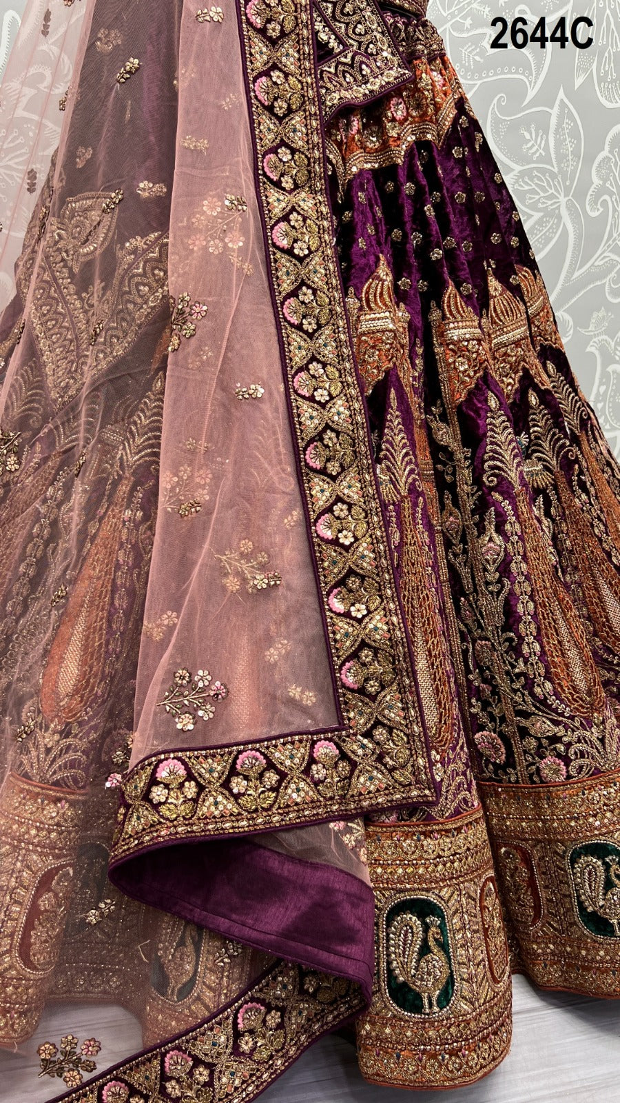 2644 Anjani Art Velvet Bridal Lehenga Choli