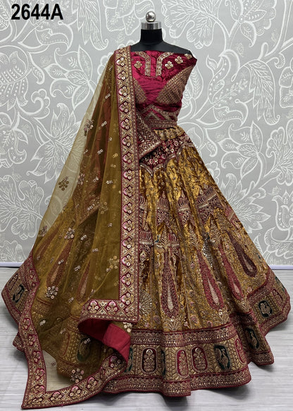 2644 Anjani Art Velvet Bridal Lehenga Choli