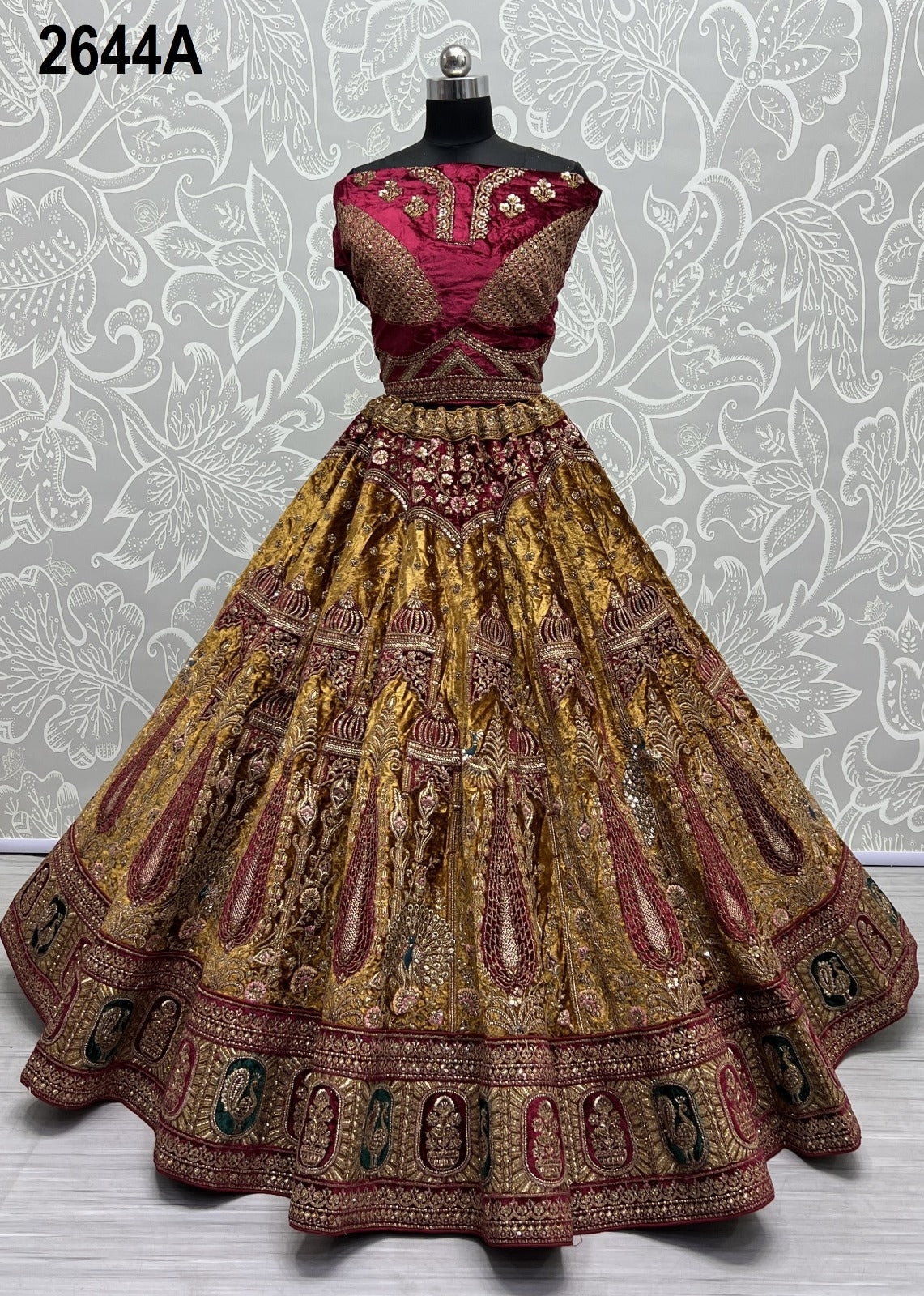 2644 Anjani Art Velvet Bridal Lehenga Choli
