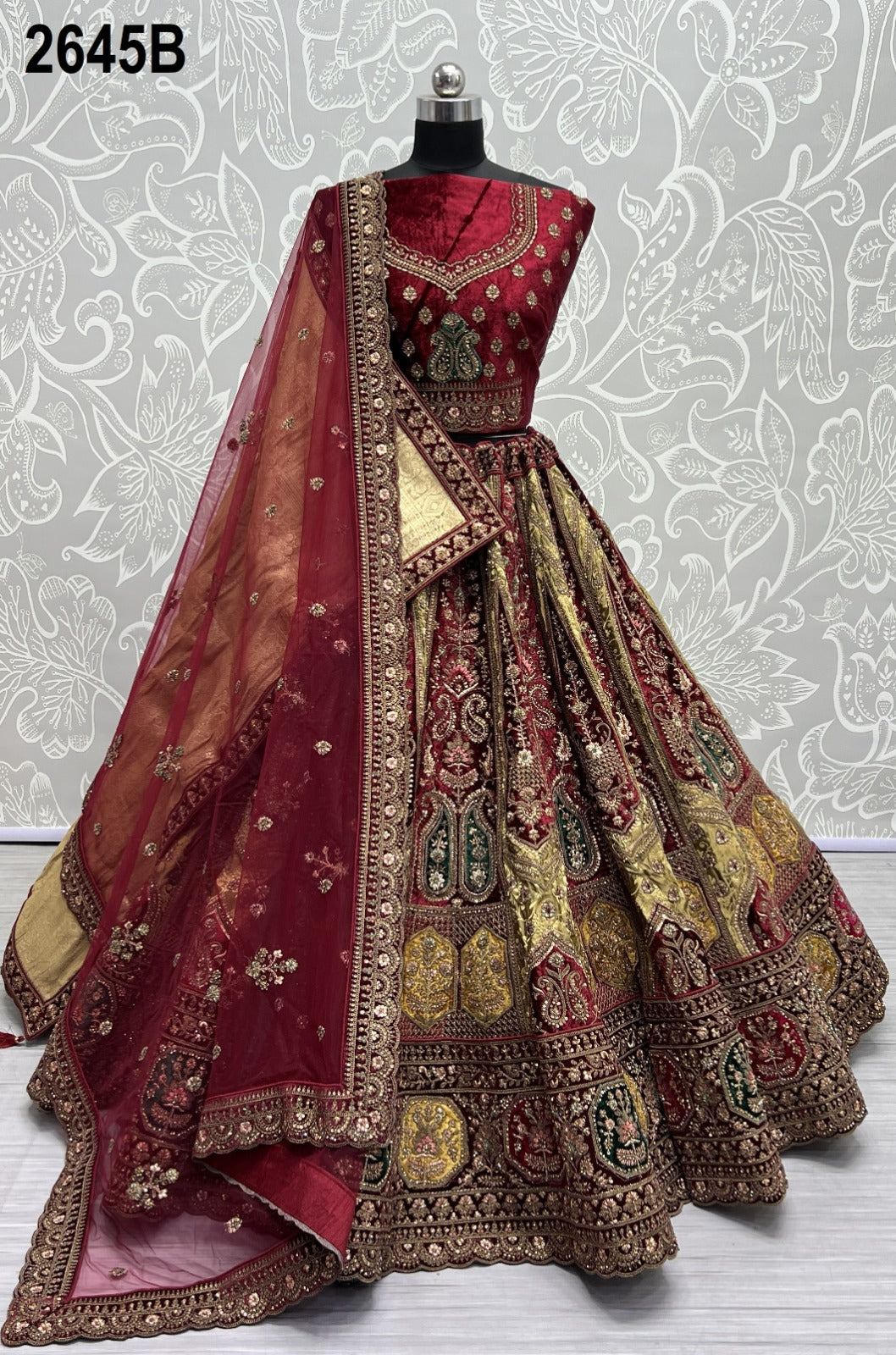 2645 Anjani Art Velvet Lehenga Choli