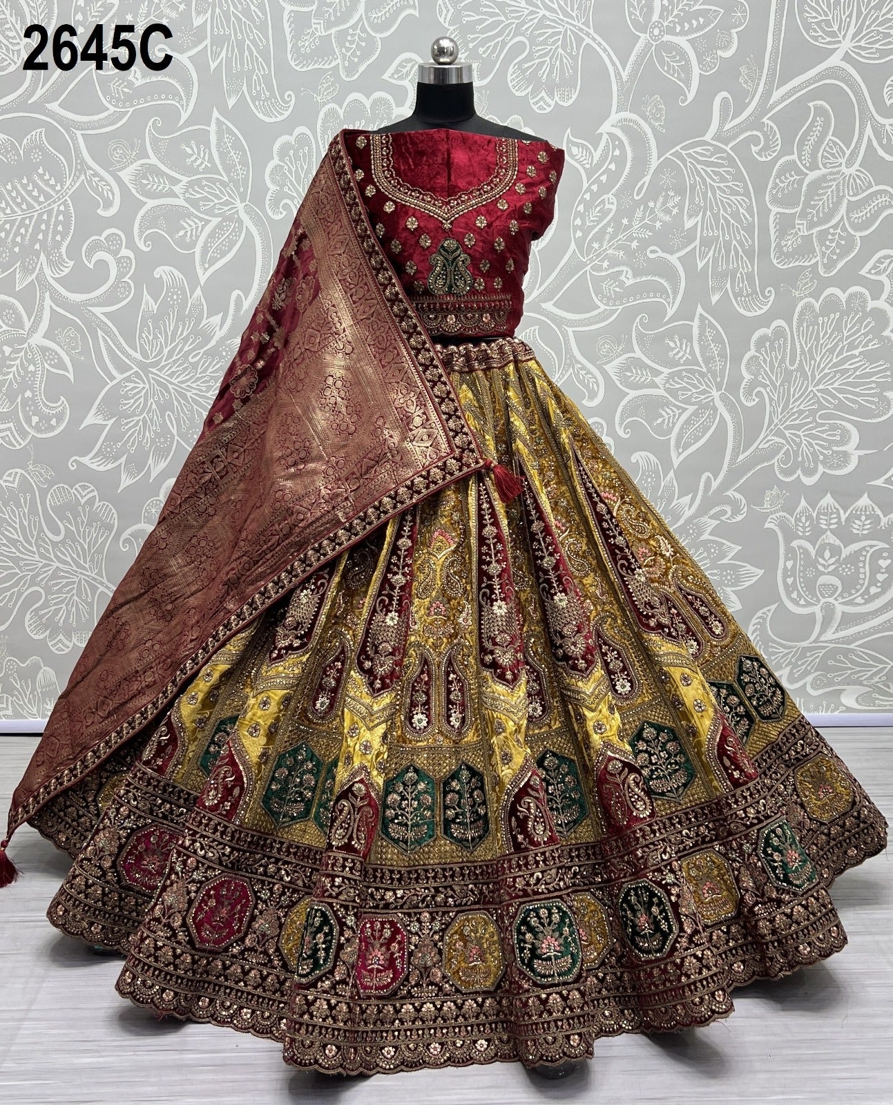 2645 Anjani Art Velvet Lehenga Choli