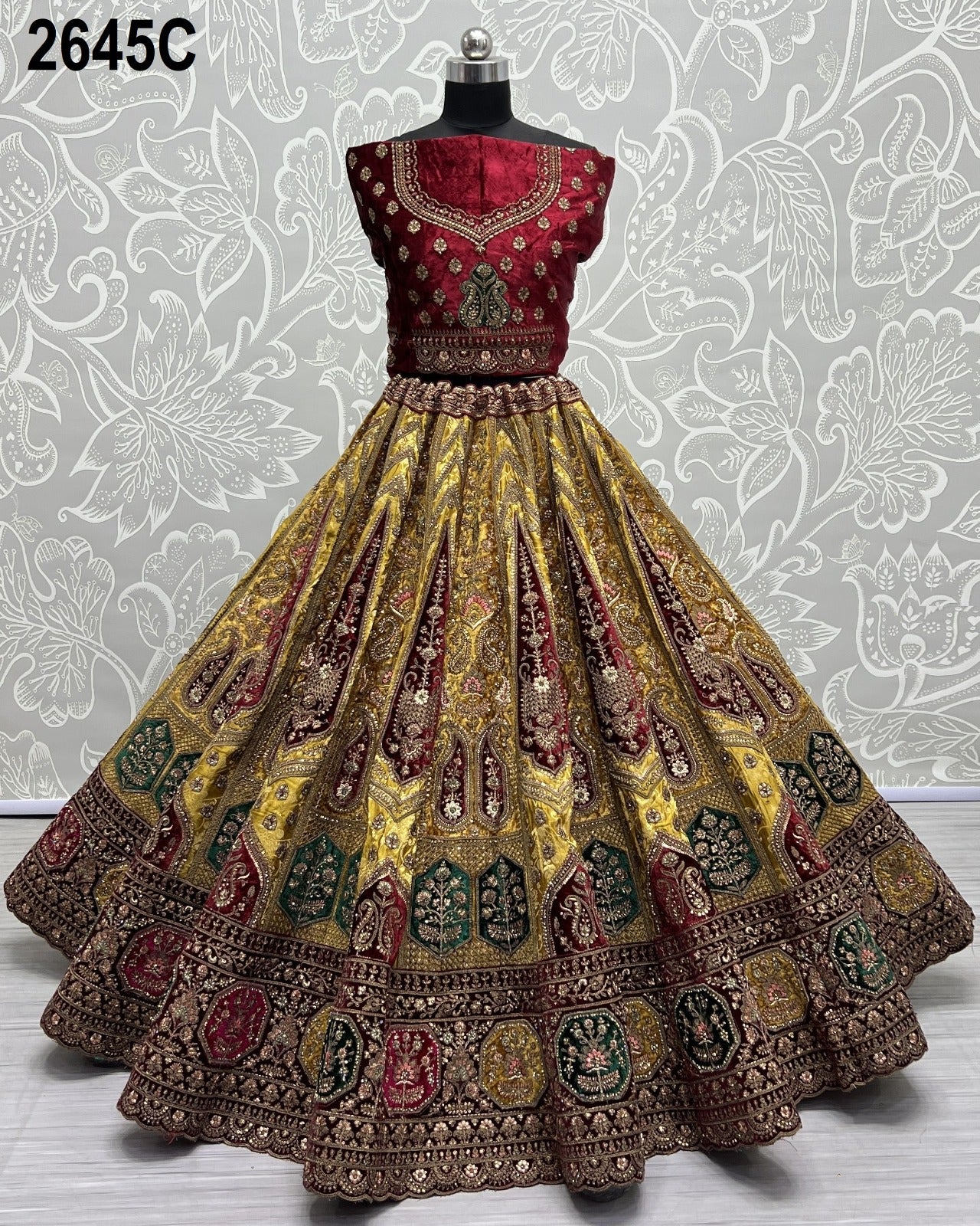 2645 Anjani Art Velvet Lehenga Choli