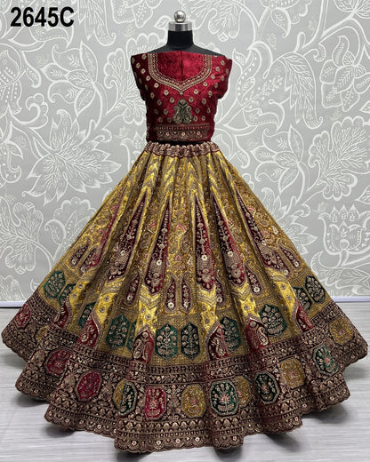 2645 Anjani Art Velvet Lehenga Choli