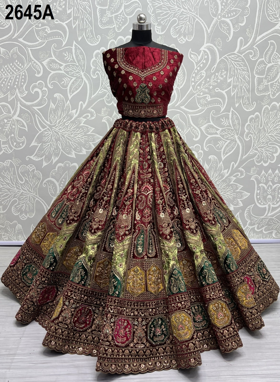 2645 Anjani Art Velvet Lehenga Choli