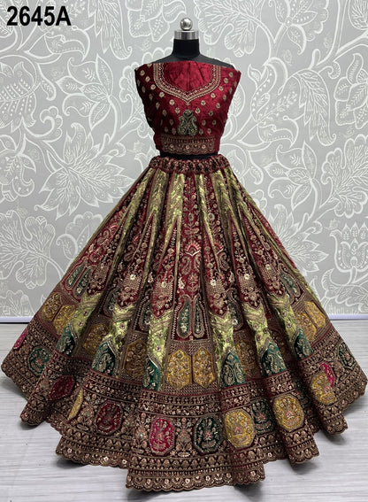 2645 Anjani Art Velvet Lehenga Choli