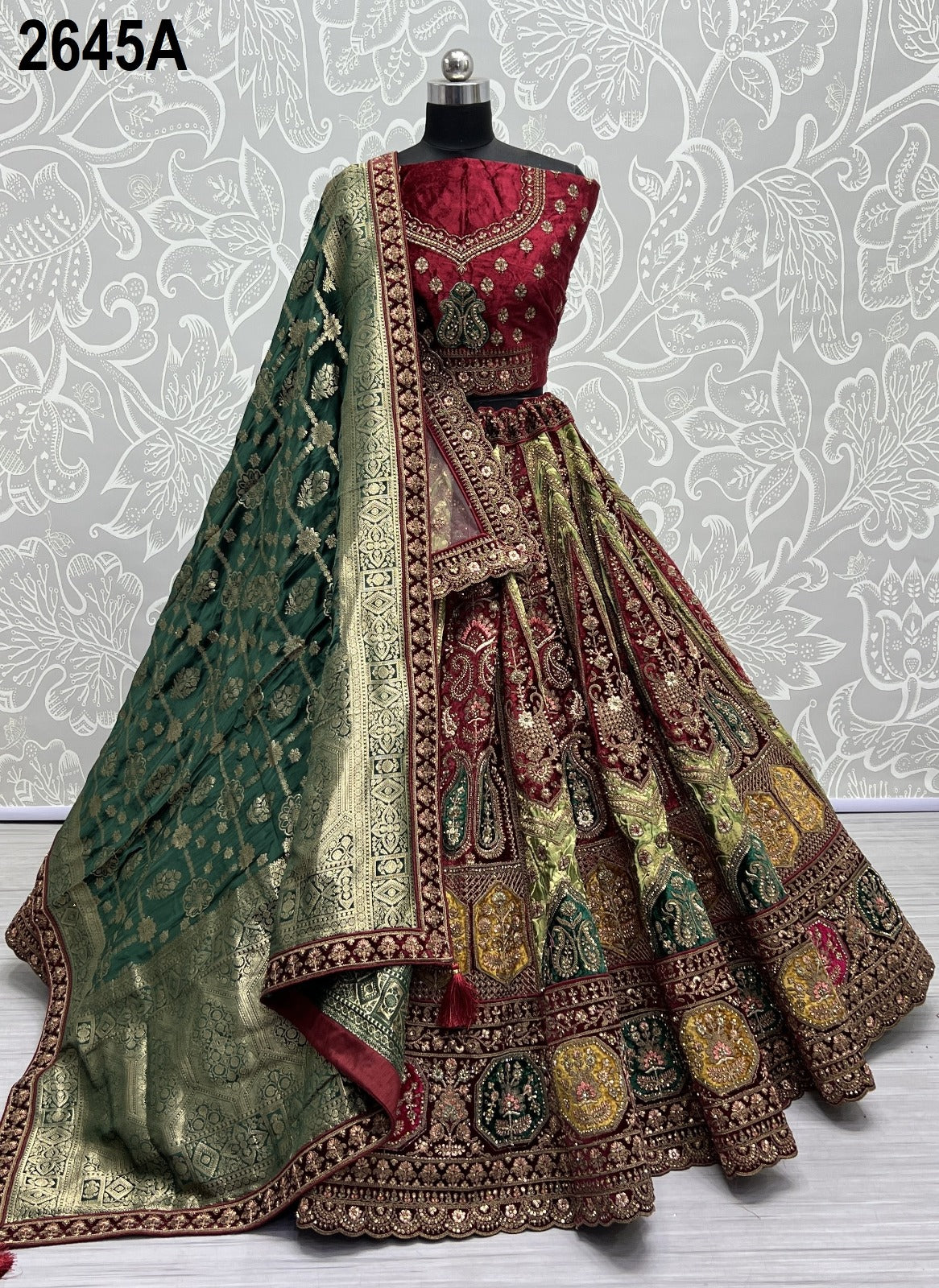 2645 Anjani Art Velvet Lehenga Choli