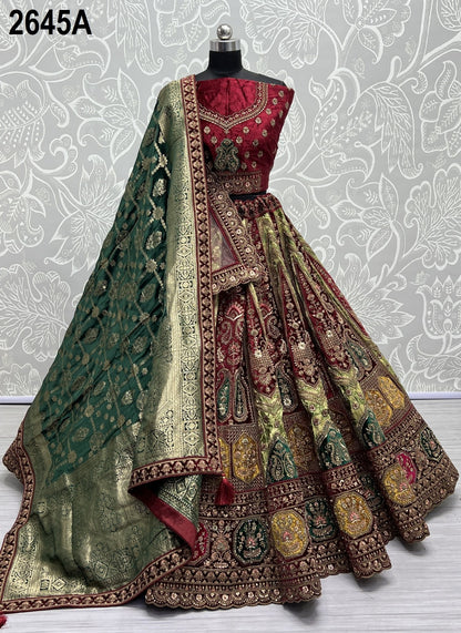 2645 Anjani Art Velvet Lehenga Choli