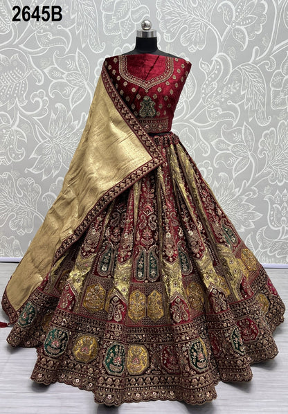 2645 Anjani Art Velvet Lehenga Choli