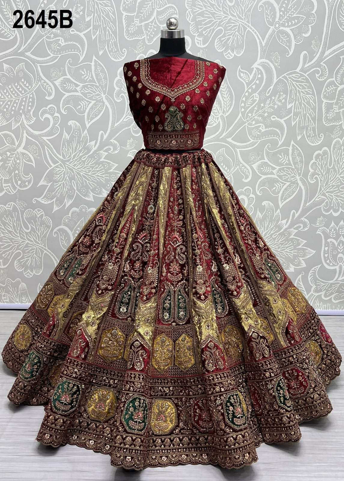 2645 Anjani Art Velvet Lehenga Choli