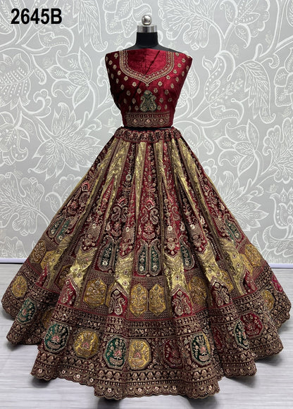 2645 Anjani Art Velvet Lehenga Choli