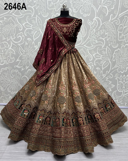 2646 Anjani Art Velvet Bridal Lehenga Choli