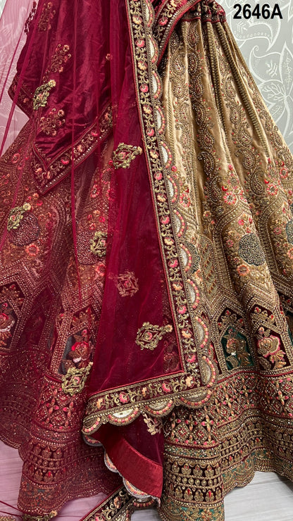 2646 Anjani Art Velvet Bridal Lehenga Choli