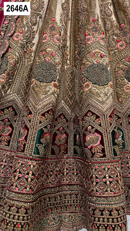 2646 Anjani Art Velvet Bridal Lehenga Choli