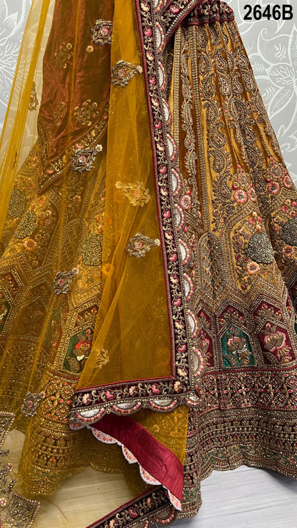 2646 Anjani Art Velvet Bridal Lehenga Choli