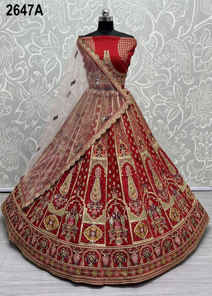 2647 Anjani Art Heavy Silk Bridal Lehenga Choli