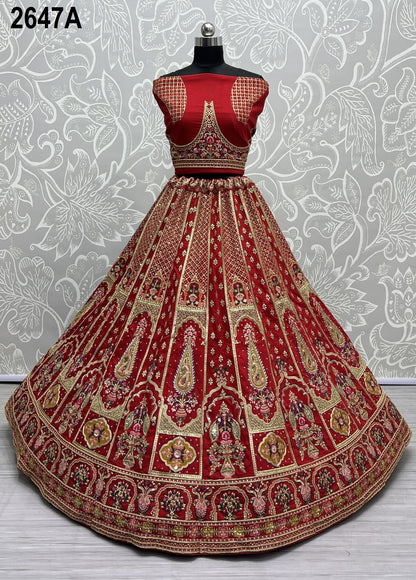 2647 Anjani Art Heavy Silk Bridal Lehenga Choli