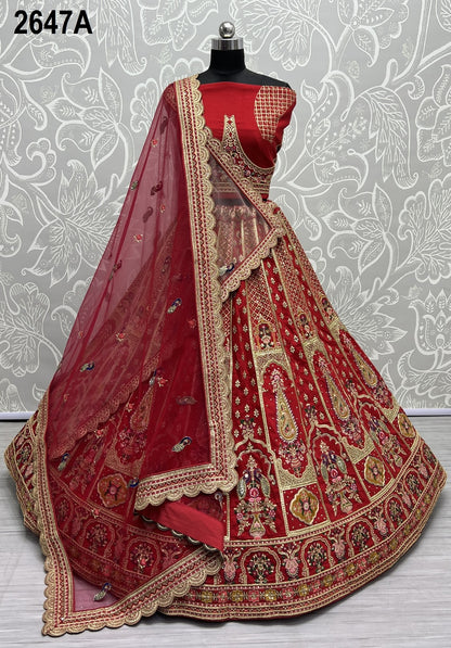 2647 Anjani Art Heavy Silk Bridal Lehenga Choli