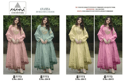 264 Anamsa Fox Georgette Pakistani Salwar Suits