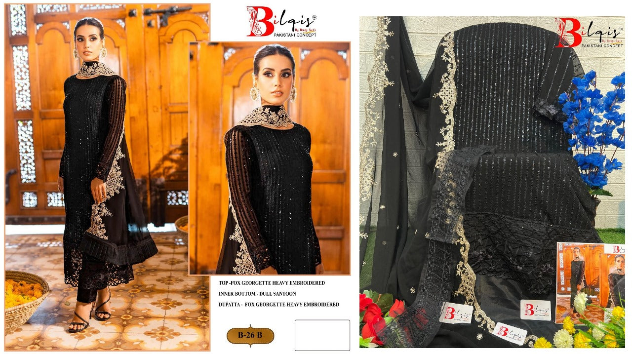 26 Bilqis Fox Georgette Pakistani Salwar Suits