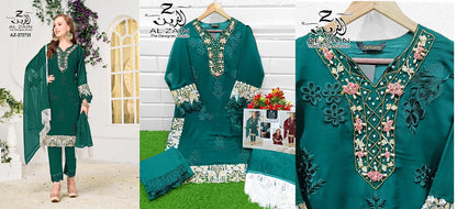 272715 Al Zain Fox Georgette Pakistani Readymade Suits