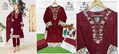 272715 Al Zain Fox Georgette Pakistani Readymade Suits