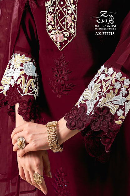 272715 Al Zain Fox Georgette Pakistani Readymade Suits