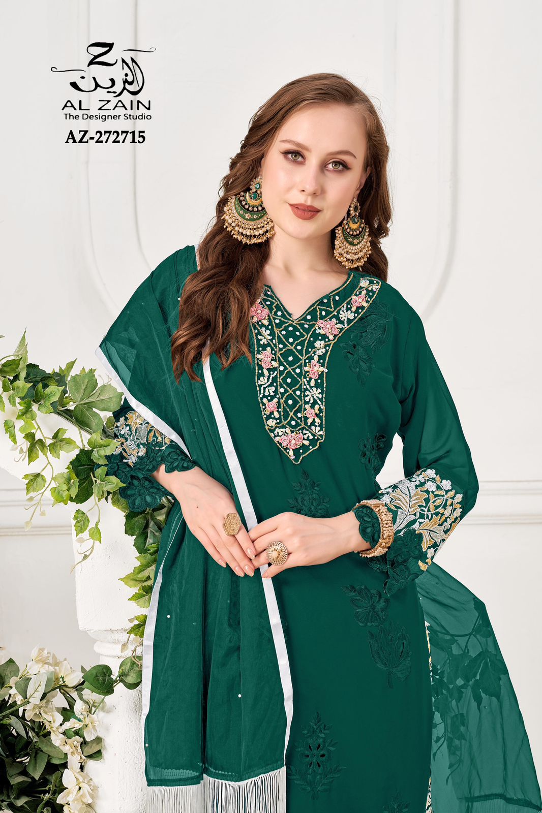 272715 Al Zain Fox Georgette Pakistani Readymade Suits
